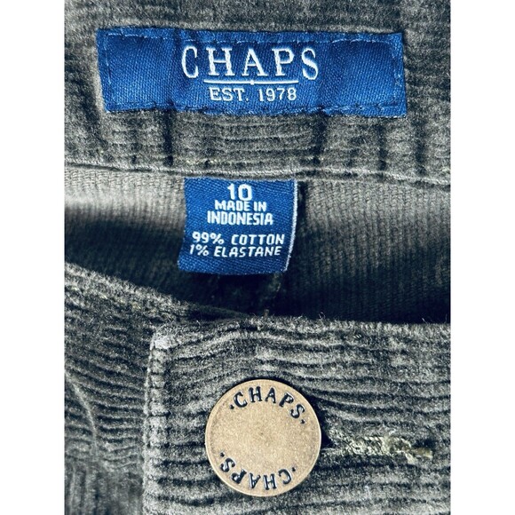 Chaps Women's Corduroy Pants Size 10 Straight Leg 32W x 29L Mid Rise Green - Picture 3 of 11